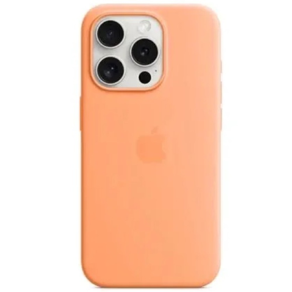 Apple iPhone 15 Silicone Case Orange Sorbet